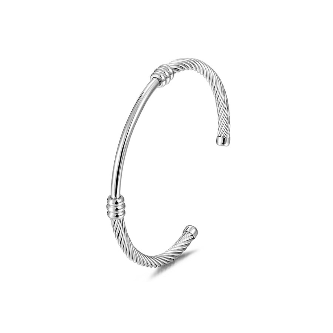 Valentina Two-Tone Cable Cuff Bracelet