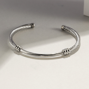 Valentina Two-Tone Cable Cuff Bracelet