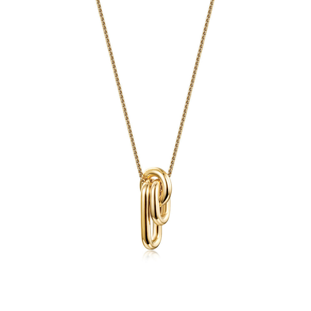 Mikaela Gold Modern Long Necklace