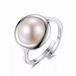 Load image into Gallery viewer, Ivory Freshwater Pearl Adjustable Ring
