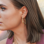 Load image into Gallery viewer, Boss Babe Medium Hoops
