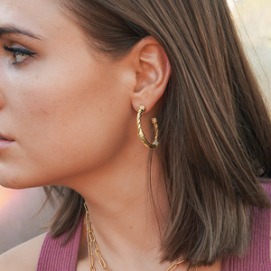 Boss Babe Medium Hoops