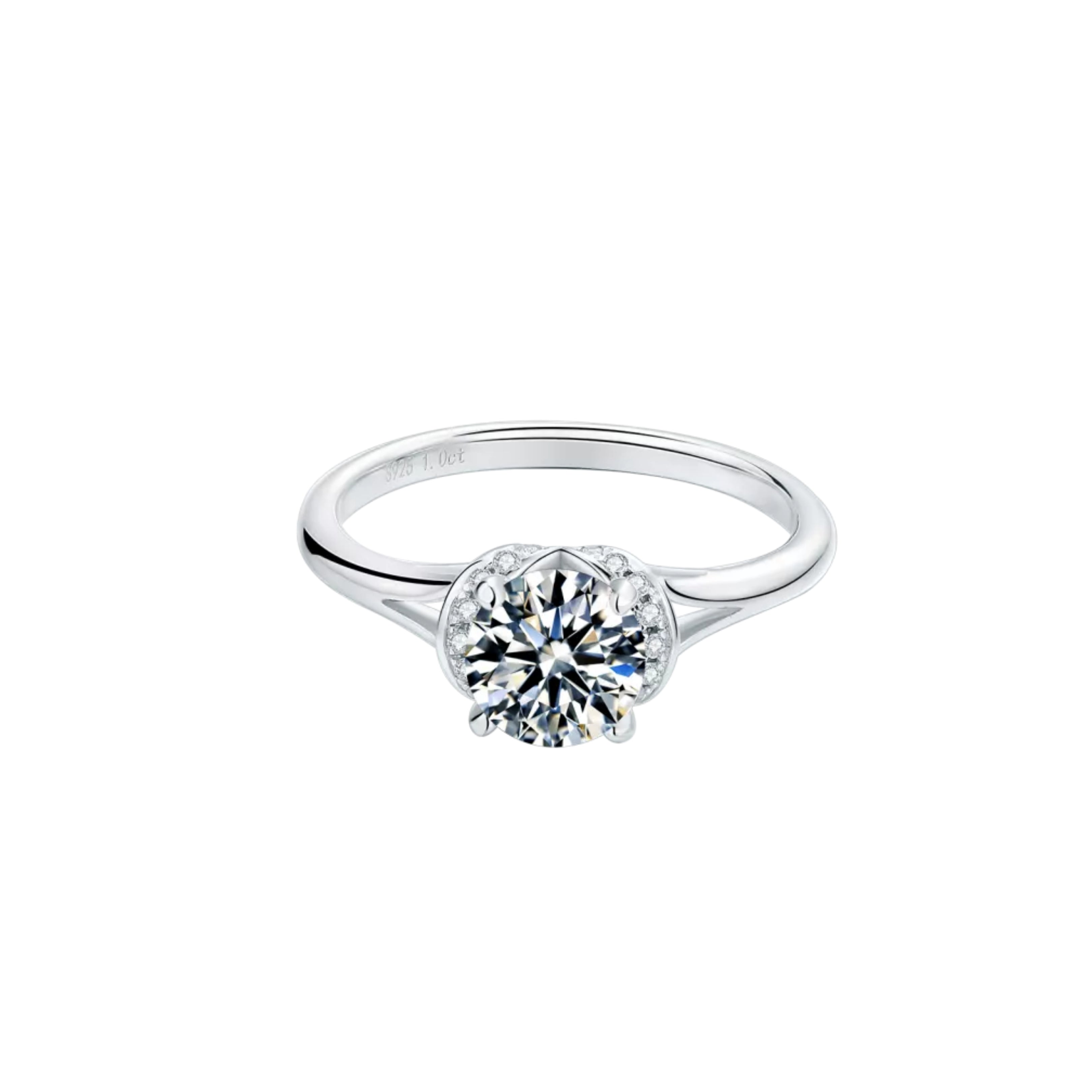 Chiara 1ct. Round Moissanite Engagement Ring