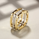 Load image into Gallery viewer, Tribeca Luxe 2 Tones Statement Ring
