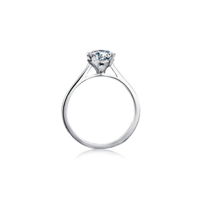 1ct. Moissanite Heart Prong Solitaire Engagement Ring