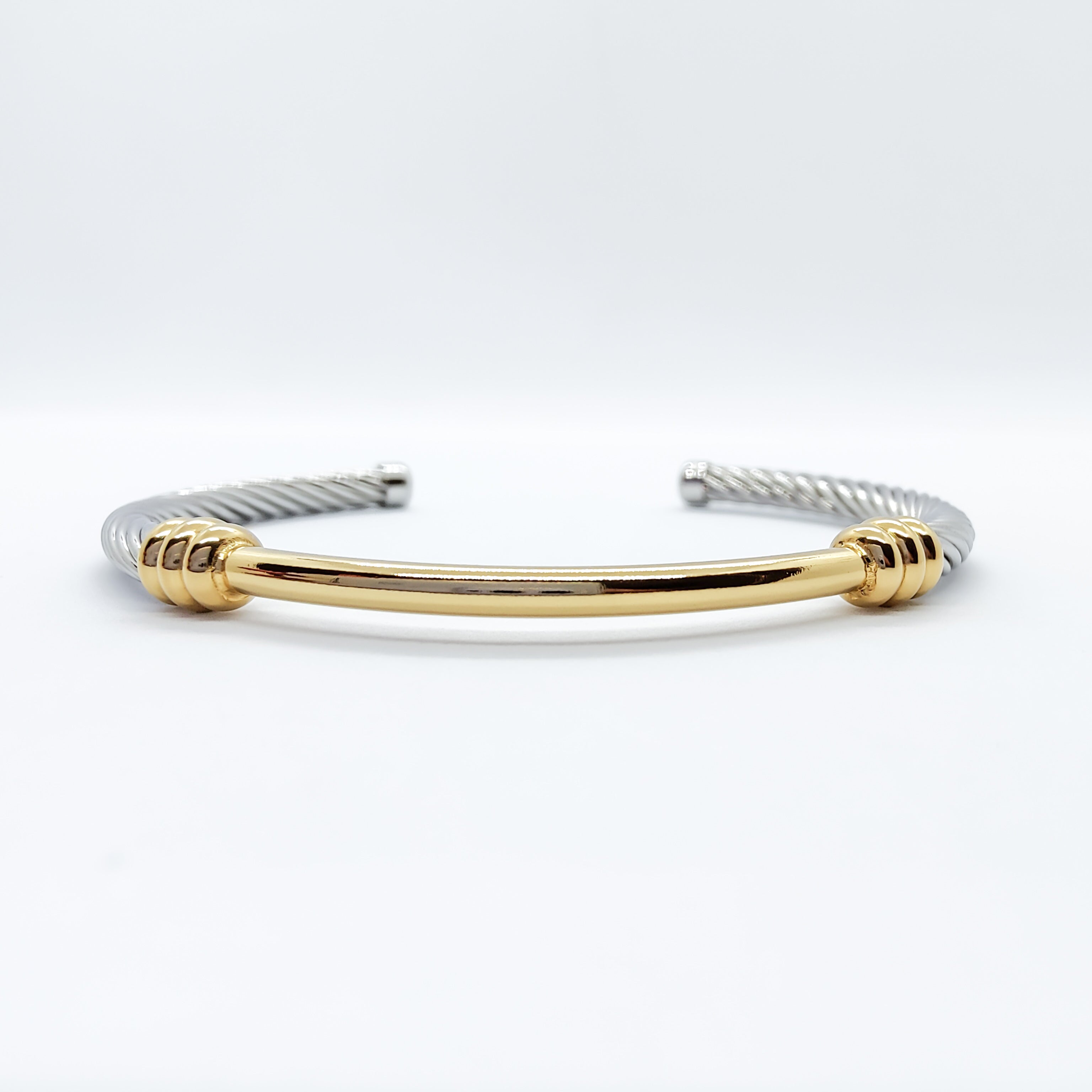 Valentina Two-Tone Cable Cuff Bracelet