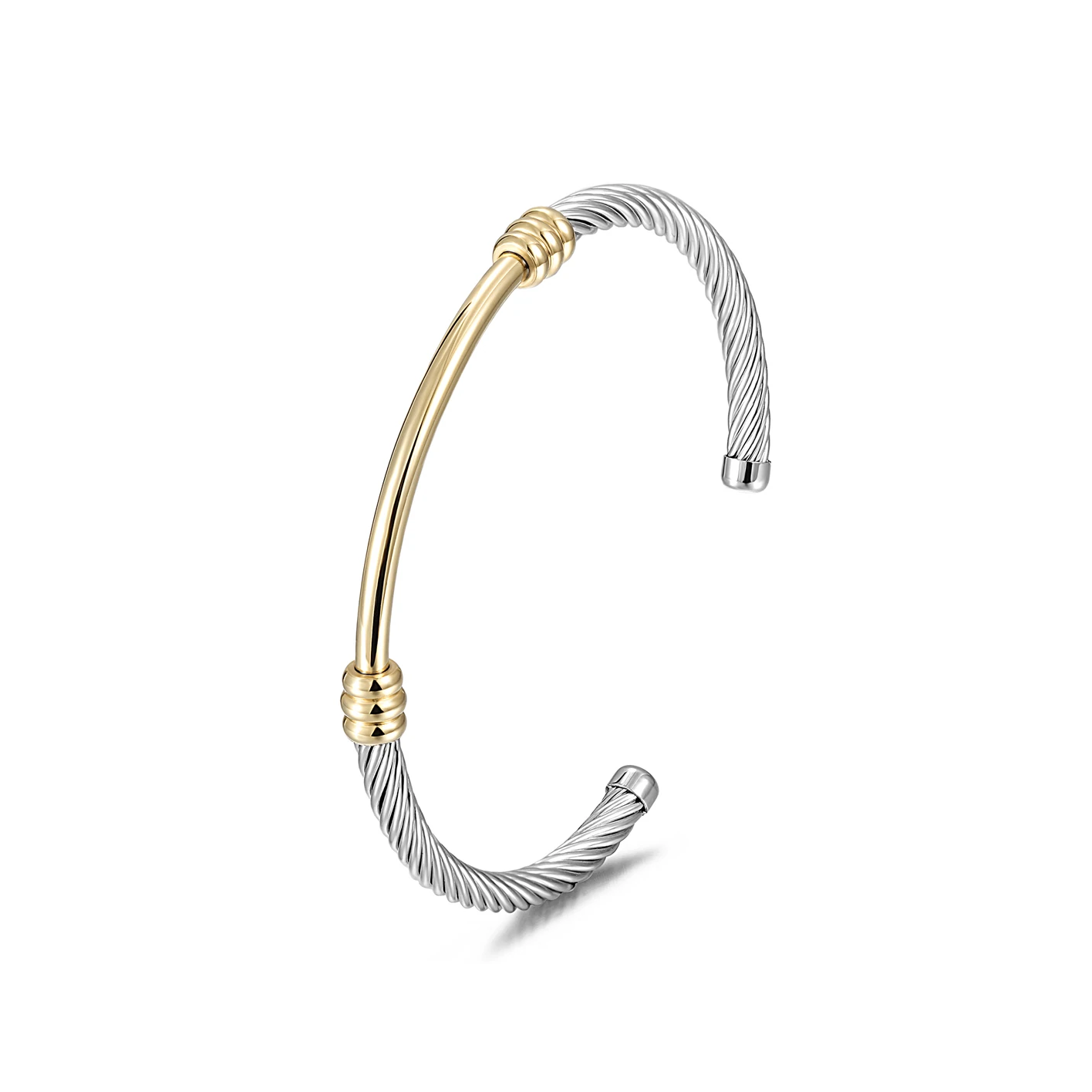 Valentina Two-Tone Cable Cuff Bracelet